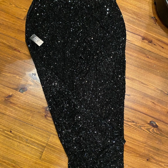 Express Ladies Black Sequin Trouser Pants NWT Size XL - Picture 4 of 5